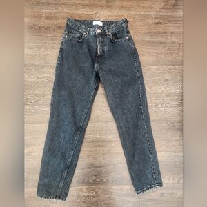 Zara High Waisted Straight Leg Jeans